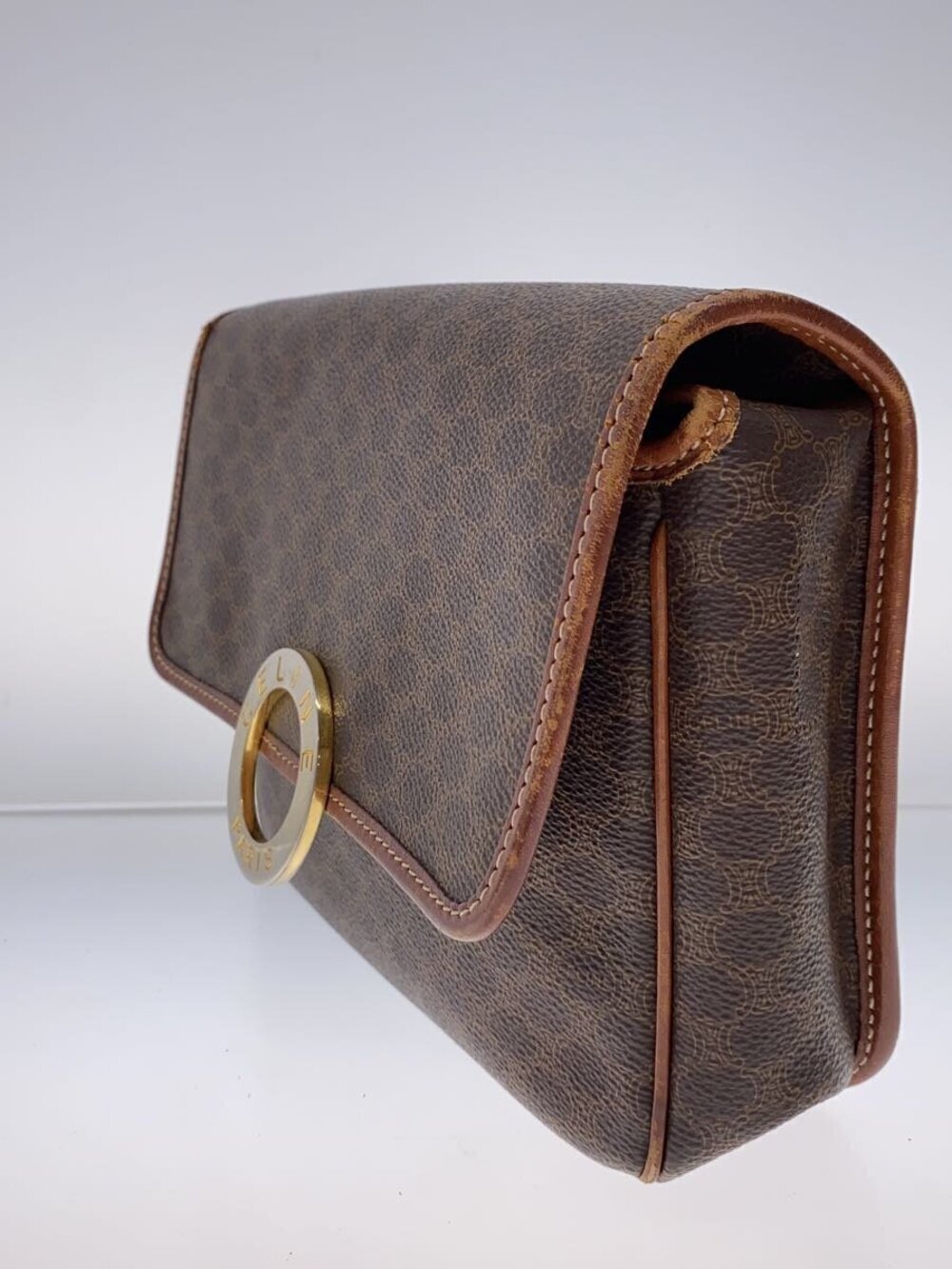 Celine Macadam Brown over All Bag Shoulder Brown
